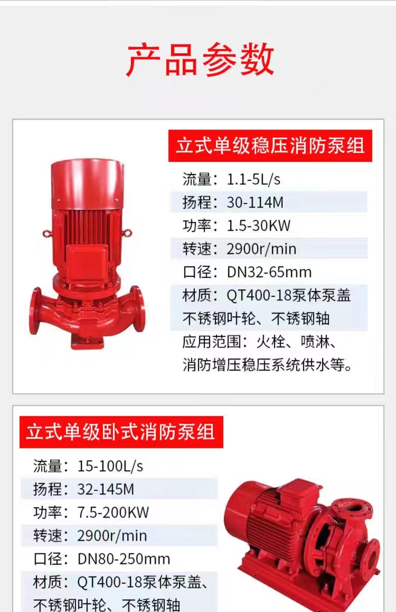 XBD-W臥式單級(jí)單吸消防泵 消火栓增壓泵 噴淋泵 占地穩(wěn)運(yùn)行穩(wěn)定